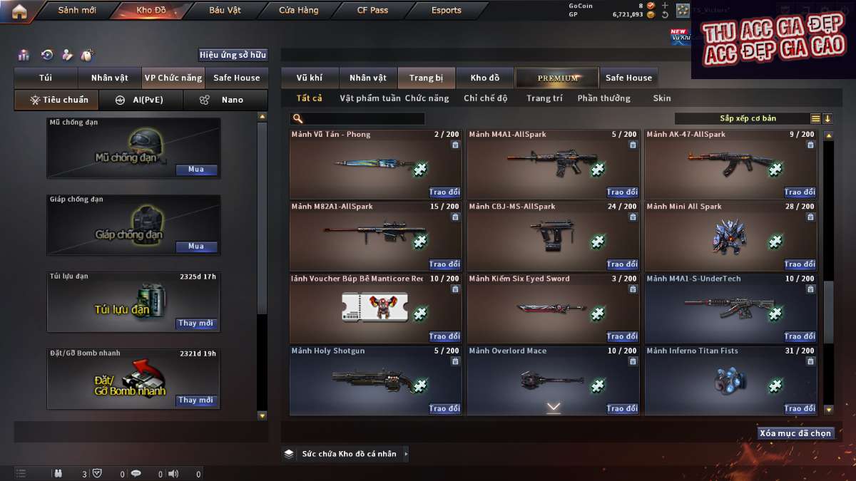 shop acc cf uy tin gia re